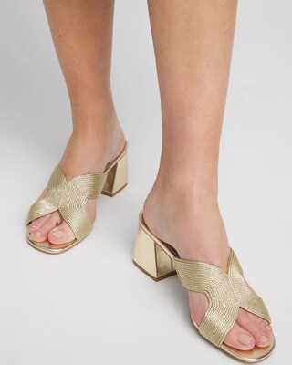 Gold Verona Block Heel click to view larger image.