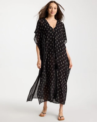 Printed Kaftan Swim Cover-Up