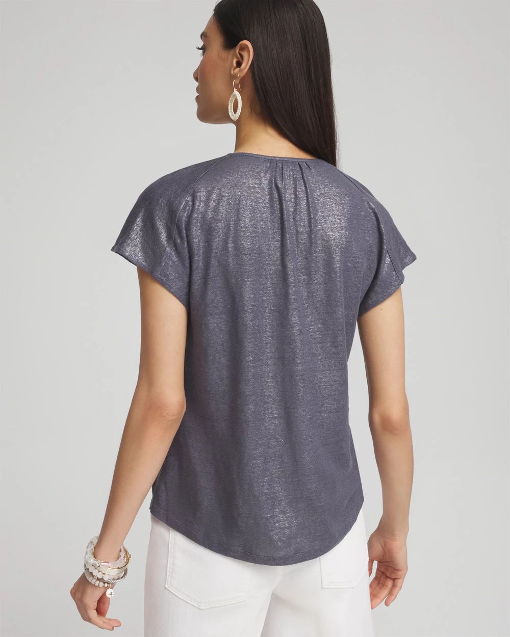 Linen Metallic Tee
