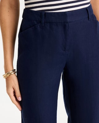 Linen Fly Front Pants click to view larger image.