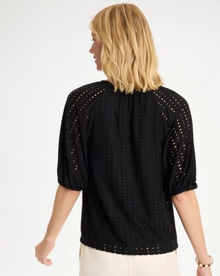 Textured Jacquard Peasant Tee click to view larger image.
