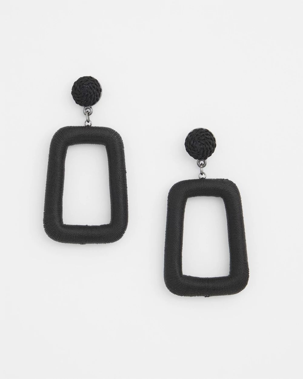 No Droop™ Black Square Hoops