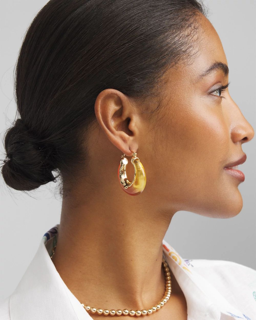 No Droop® Ombré Sunset Hoop Earrings