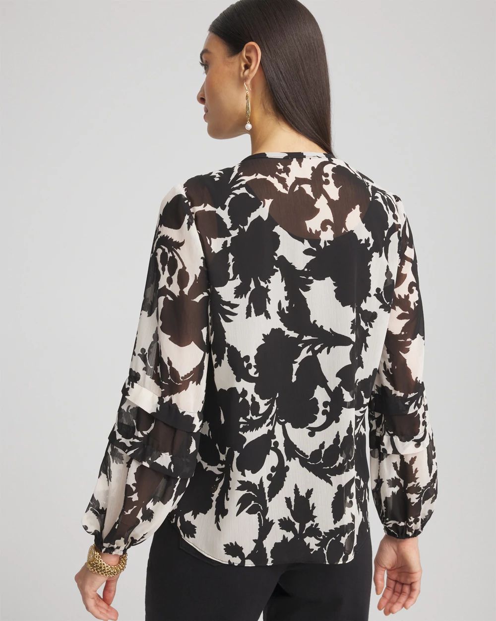 Paisley Ruffles Crinkle Blouse click to view larger image.