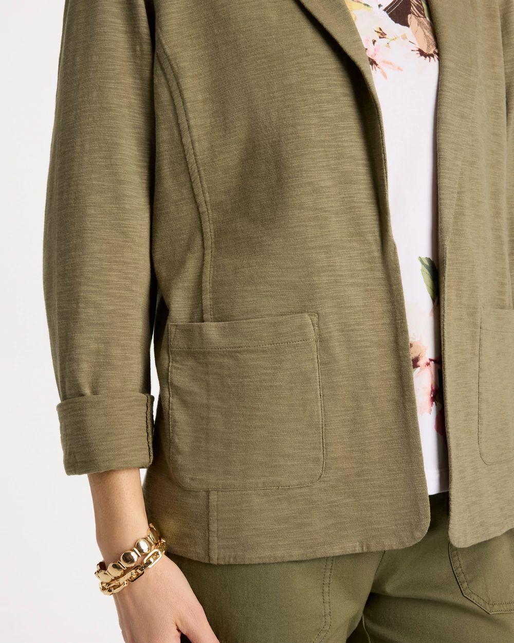 Slub Knit Blazer click to view larger image.