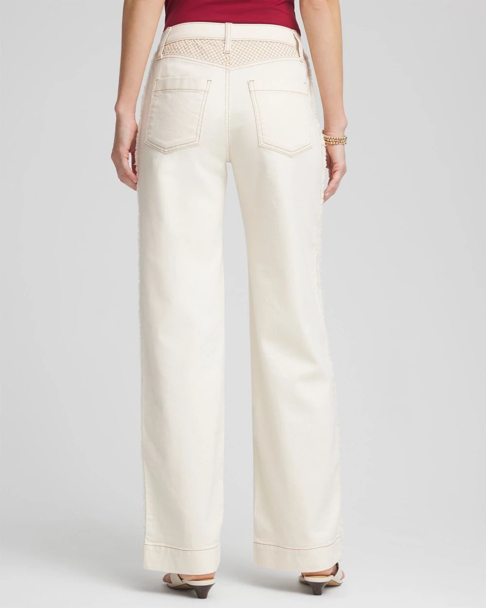 Girlfriend High-Rise Frayed Jeans