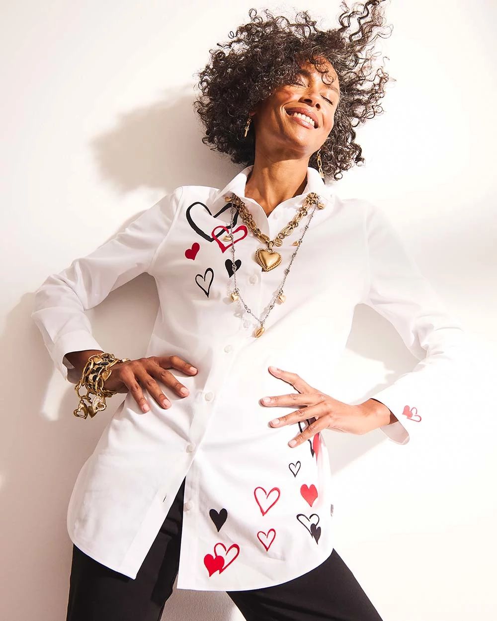 No Iron™ Valentine's Day Embroidered Tunic