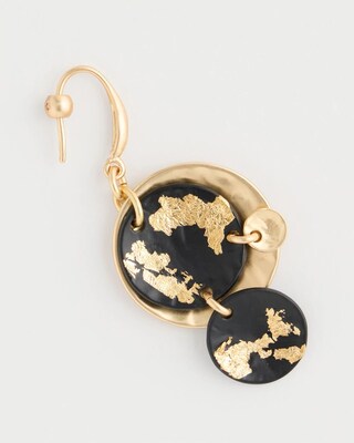 Gold Foiled Drop Earrings click to view larger image.