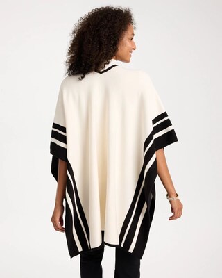 Tipped Double-Knit Ruana click to view larger image.