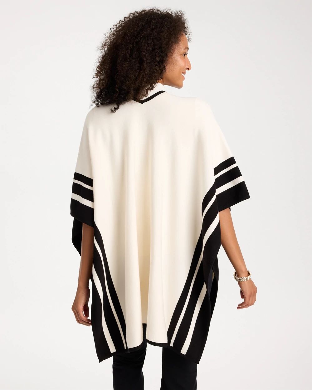 Tipped Double-Knit Ruana click to view larger image.