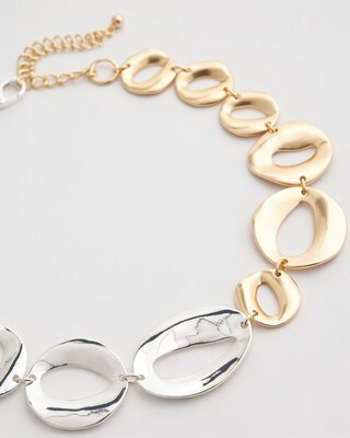 Mixed Metal Bib Necklace