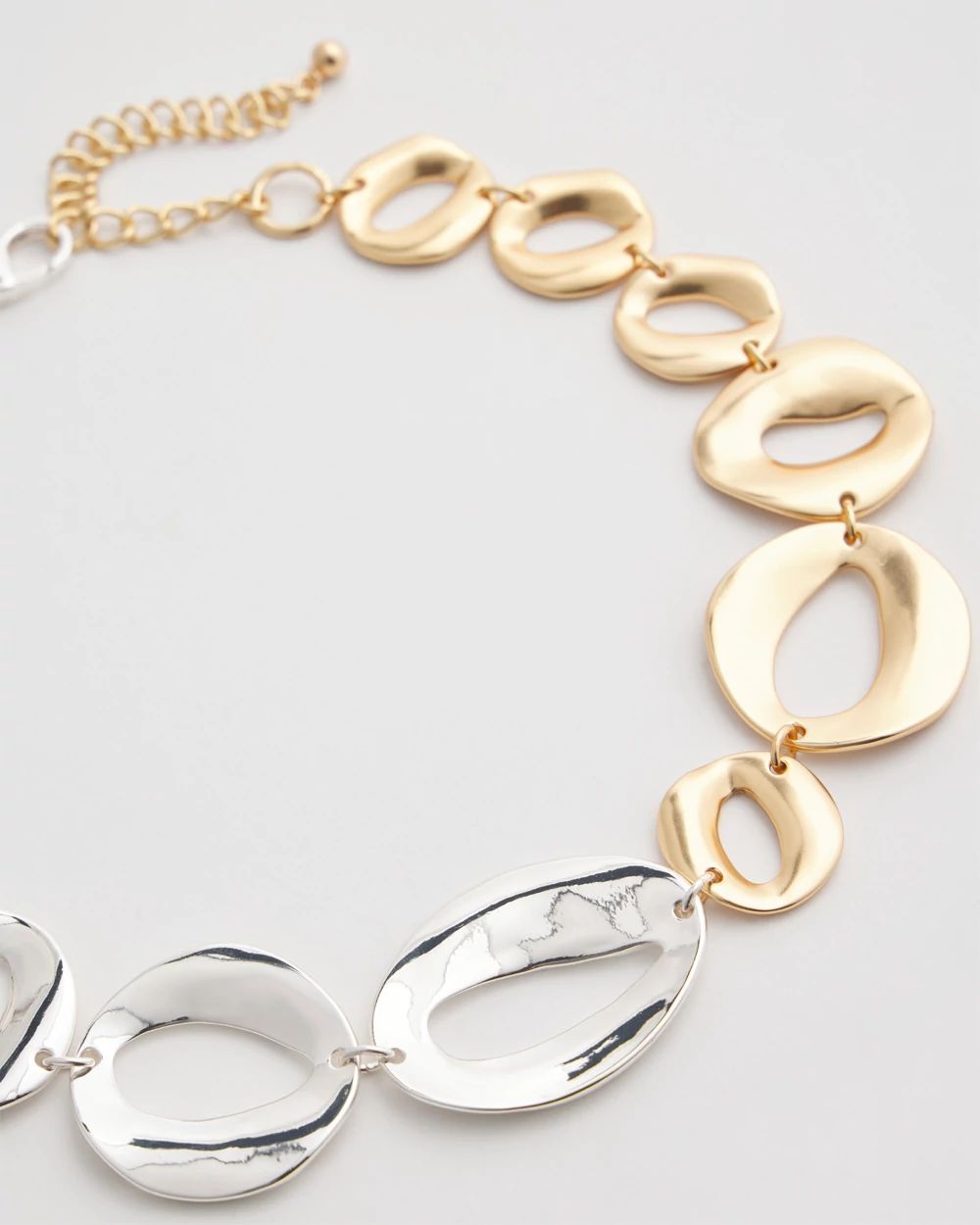 Mixed Metal Bib Necklace