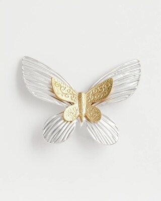 Two Tone Butterfly Brooch click to view larger image.