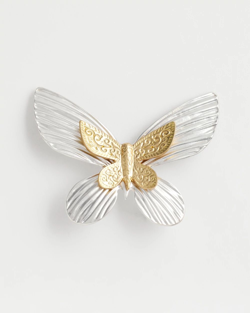Two Tone Butterfly Brooch
