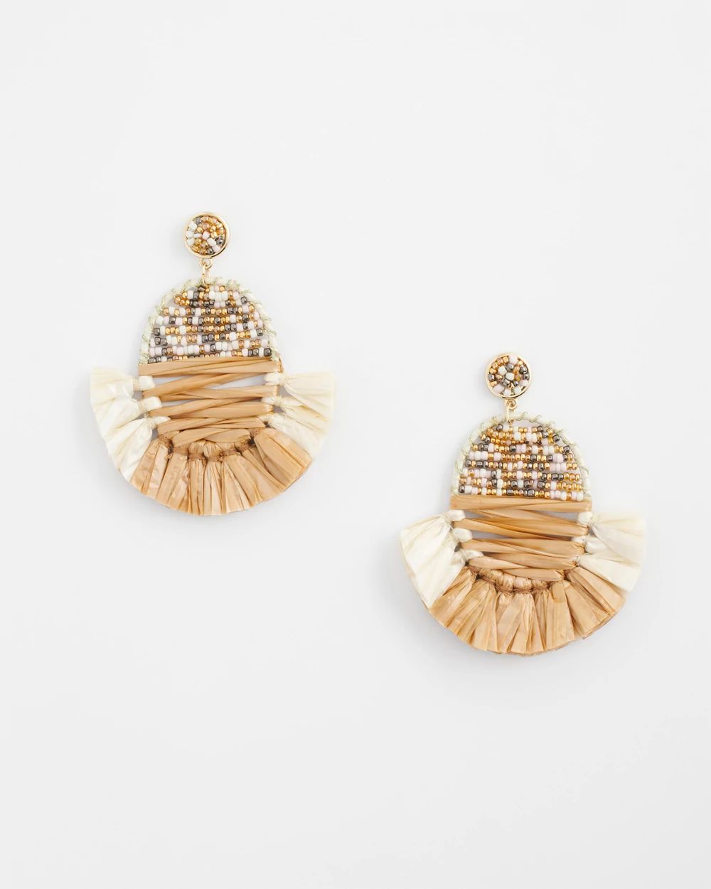 No Droop® Raffia Seed Bead Earrings