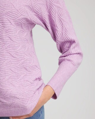 V-Neck Cable-knit Pullover Sweater click to view larger image.