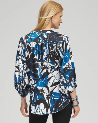 Floral Tie-Front Blouse click to view larger image.