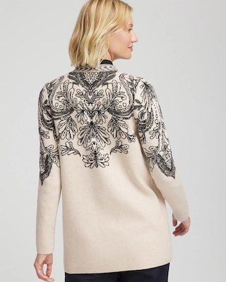 Jacquard Cotton-Blend Cardigan click to view larger image.