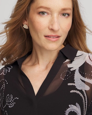 Gold Glitz Fan Earrings click to view larger image.