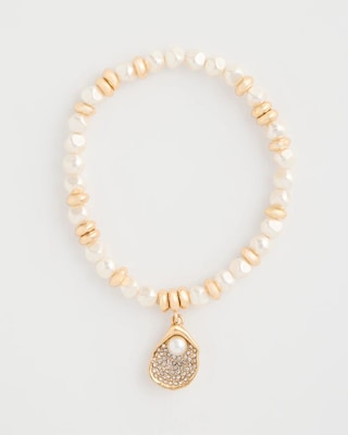Pearlescent Stretch Charm Bracelet