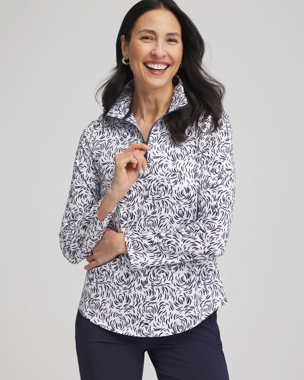 Zenergy® UPF Palms Half-Zip Pullover