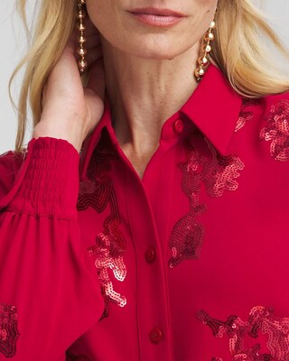 Sequin Embellished Shirt click to view larger image.