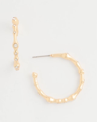 Goldtone Front-To-Back Hoop Earrings