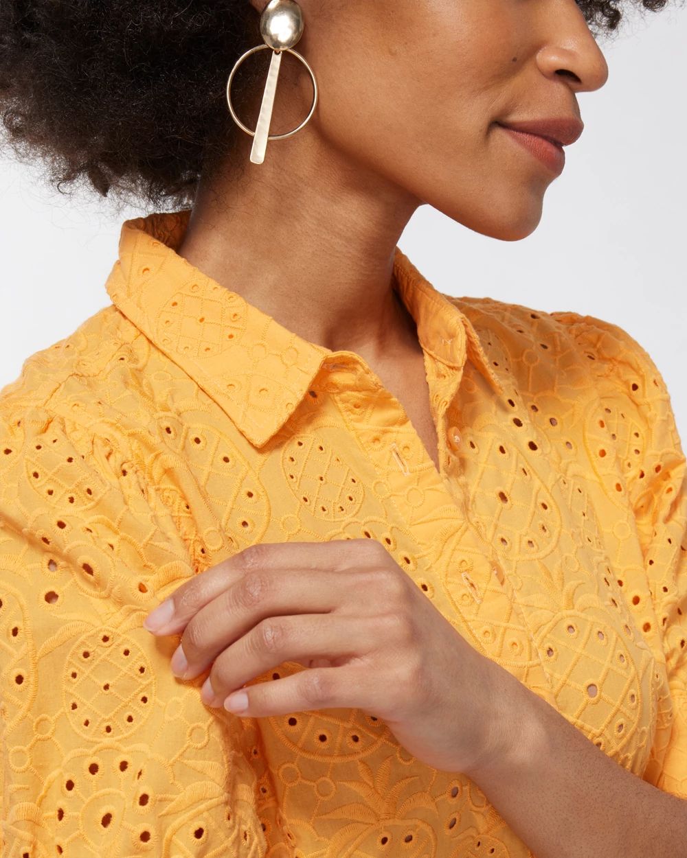 Pineapple Eyelet Shirt