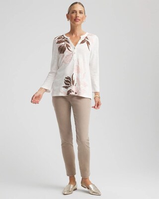 Slub Split Neck Henley Tee click to view larger image.
