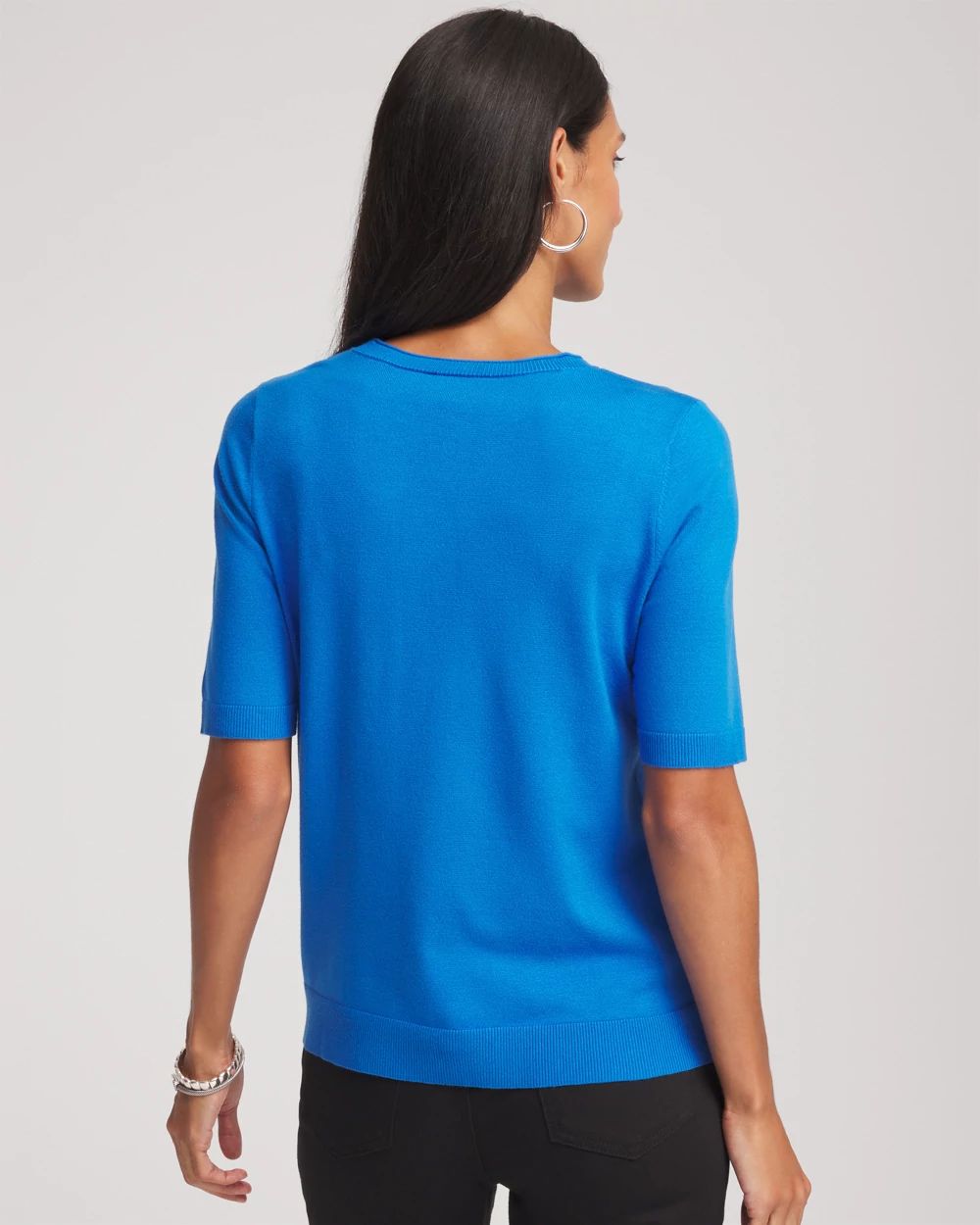 Short Sleeve Pullover Sweater click to view larger image.