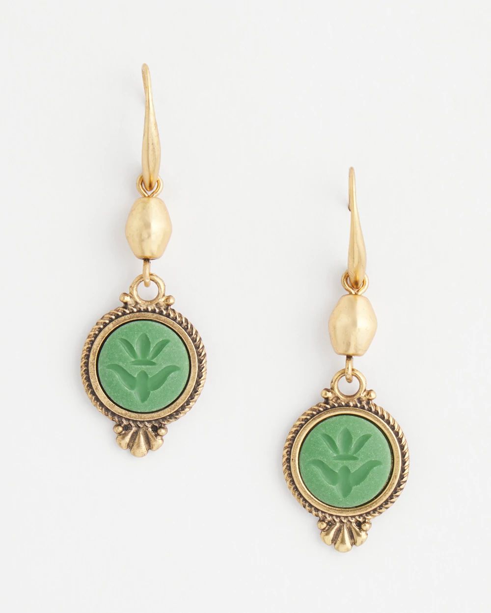 Green Drop Earrings