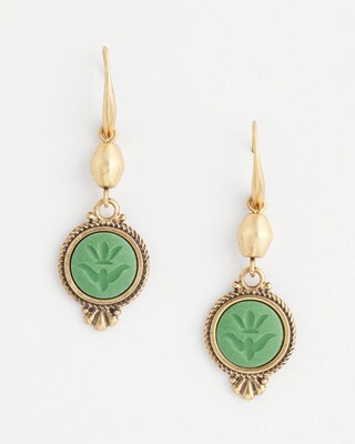 Green Drop Earrings