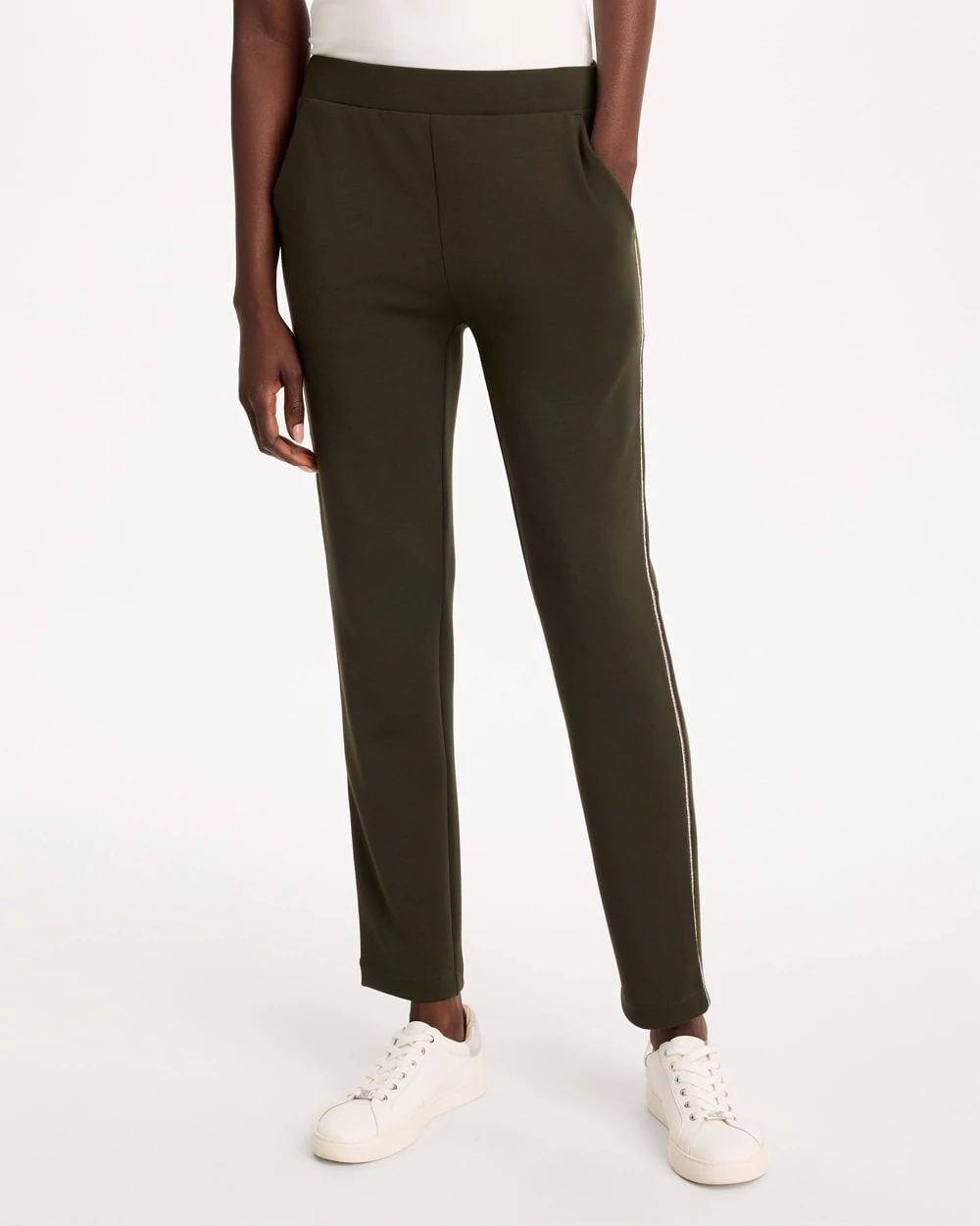 Zenergy® Caviar Bead Scuba Ankle Pants click to view larger image.