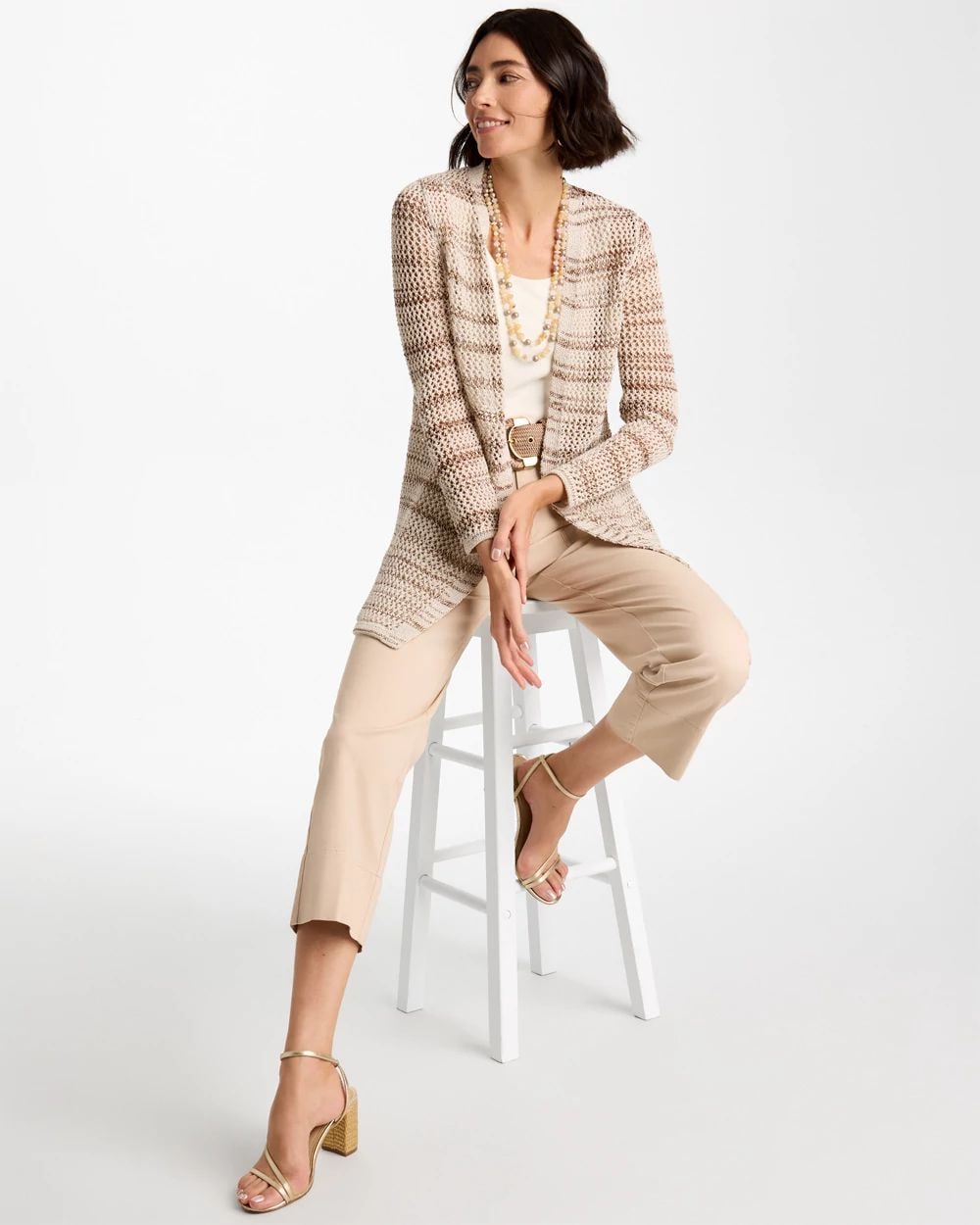 Pointelle Metallic Cardigan click to view larger image.