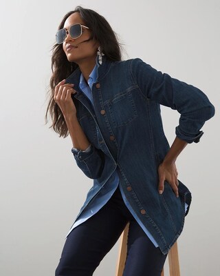 Elongated Denim Shacket