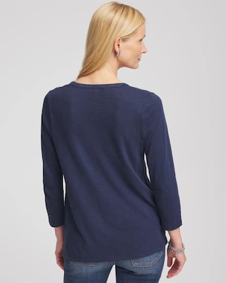 Cotton Slub Henley Shirt click to view larger image.