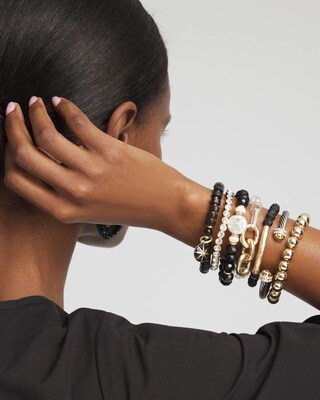 Mixed Metal Flex Cuff Bracelet click to view larger image.