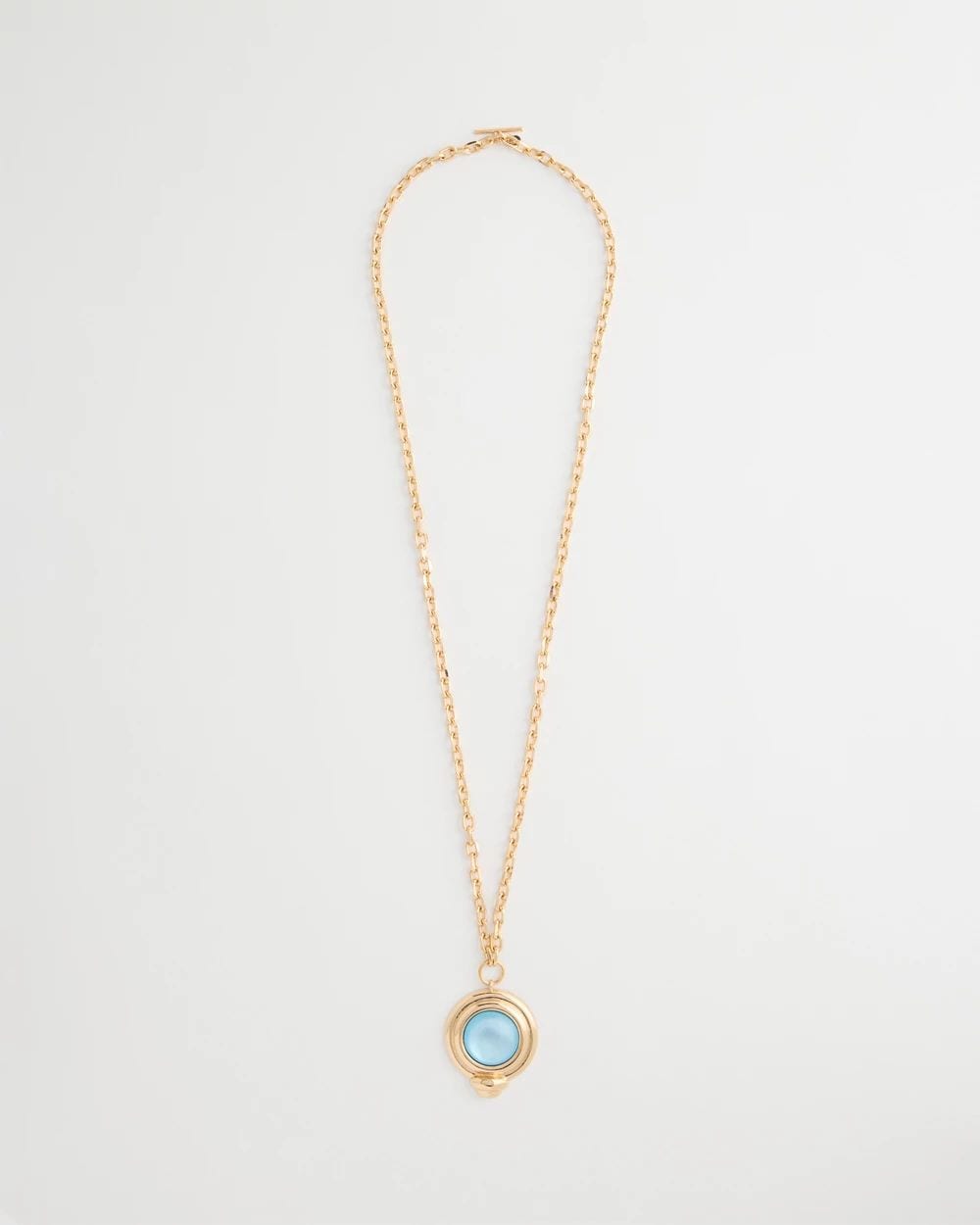 Twice As Nice Aqua Pendant Necklace