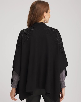 Embellished Shawl Collar Ruana click to view larger image.