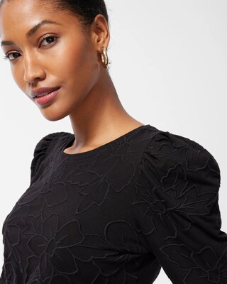 3/4 Sleeve Embroidered Tee