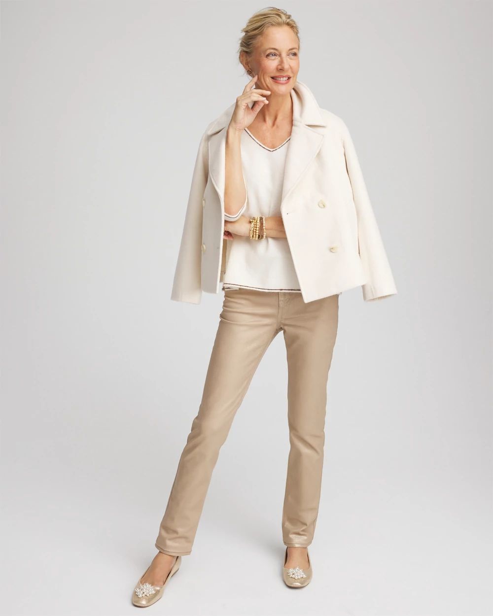 Contrast Stitch V-Neck Sweater