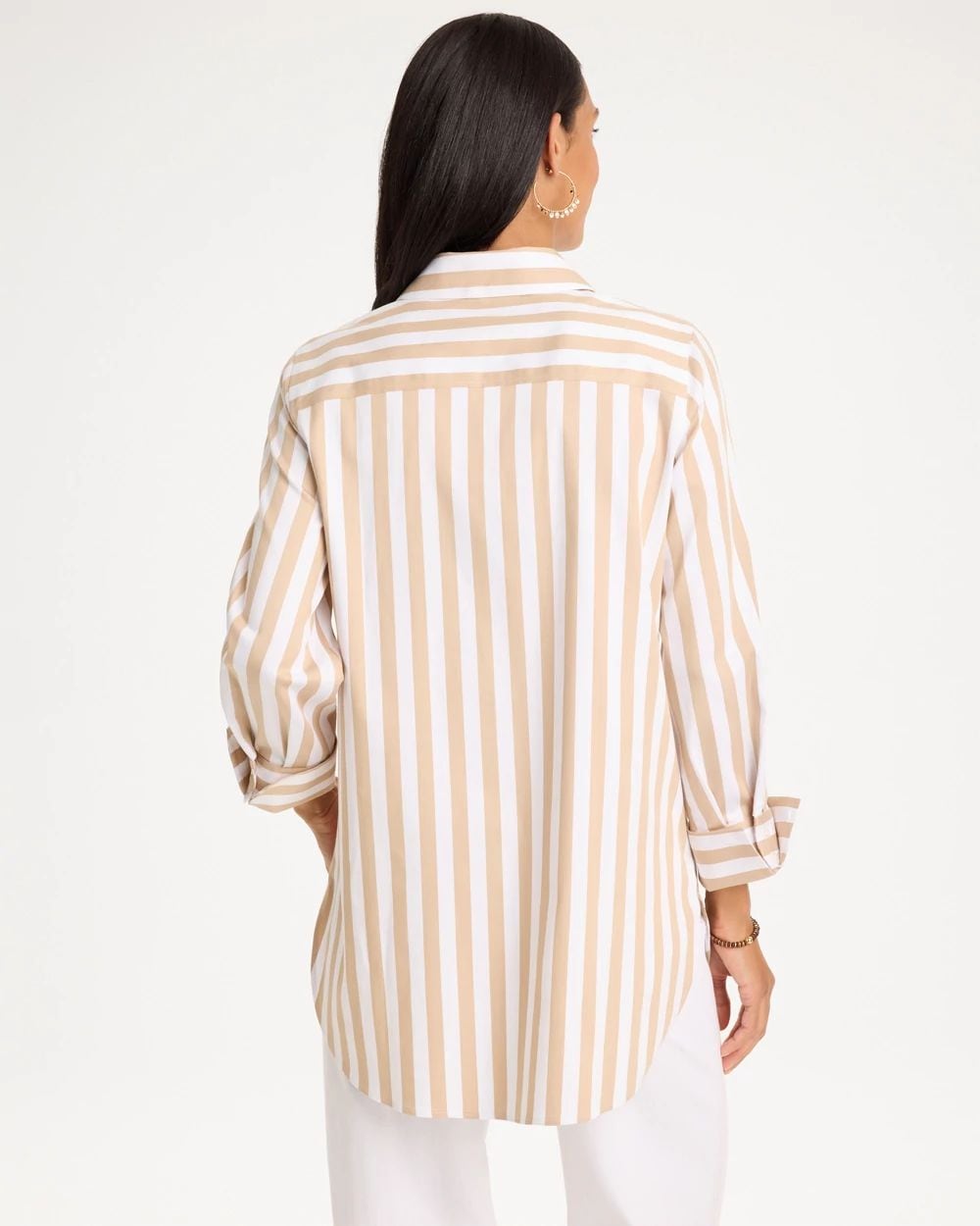 No Iron™ Stretch Neutral Striped Tunic