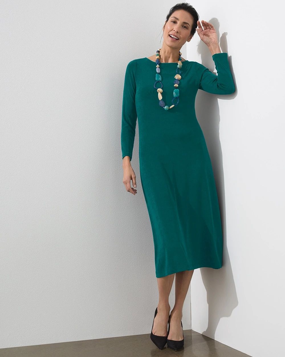 Travelers A-line Midi Dress