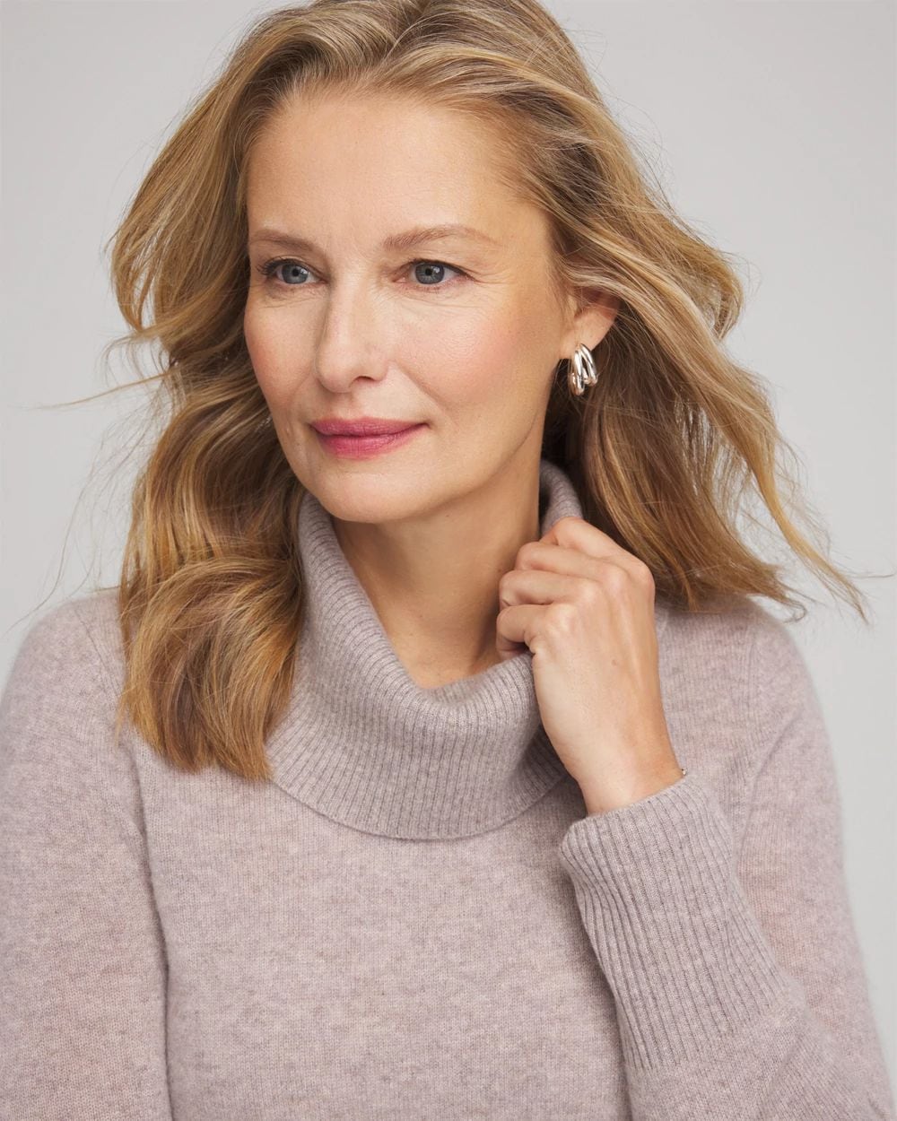Cowlneck Cashmere Pullover Tunic click to view larger image.