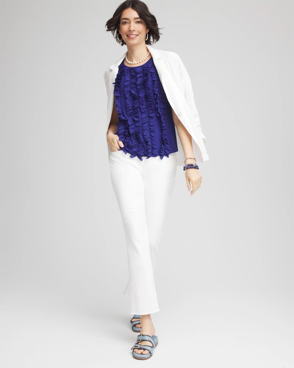 3D Ruffle Front Tank