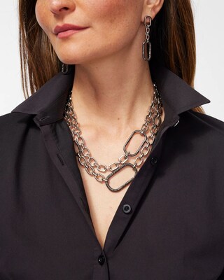 Pavé Double Strand Necklace