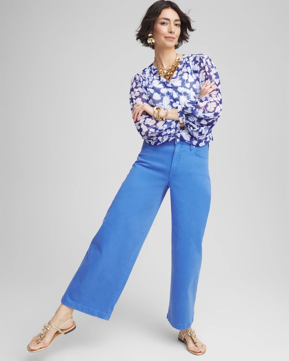 So Slimming® High-Rise Wide Cropped Jeans
