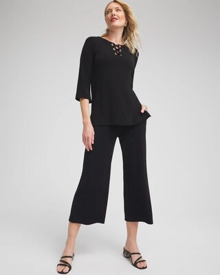 Travelers™ Wide Leg Pocket Cropped Pants