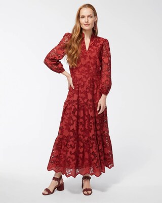 Lace Tiered Midi Dress