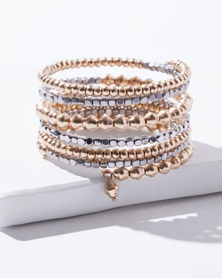 Mixed Metals Coil Bracelet